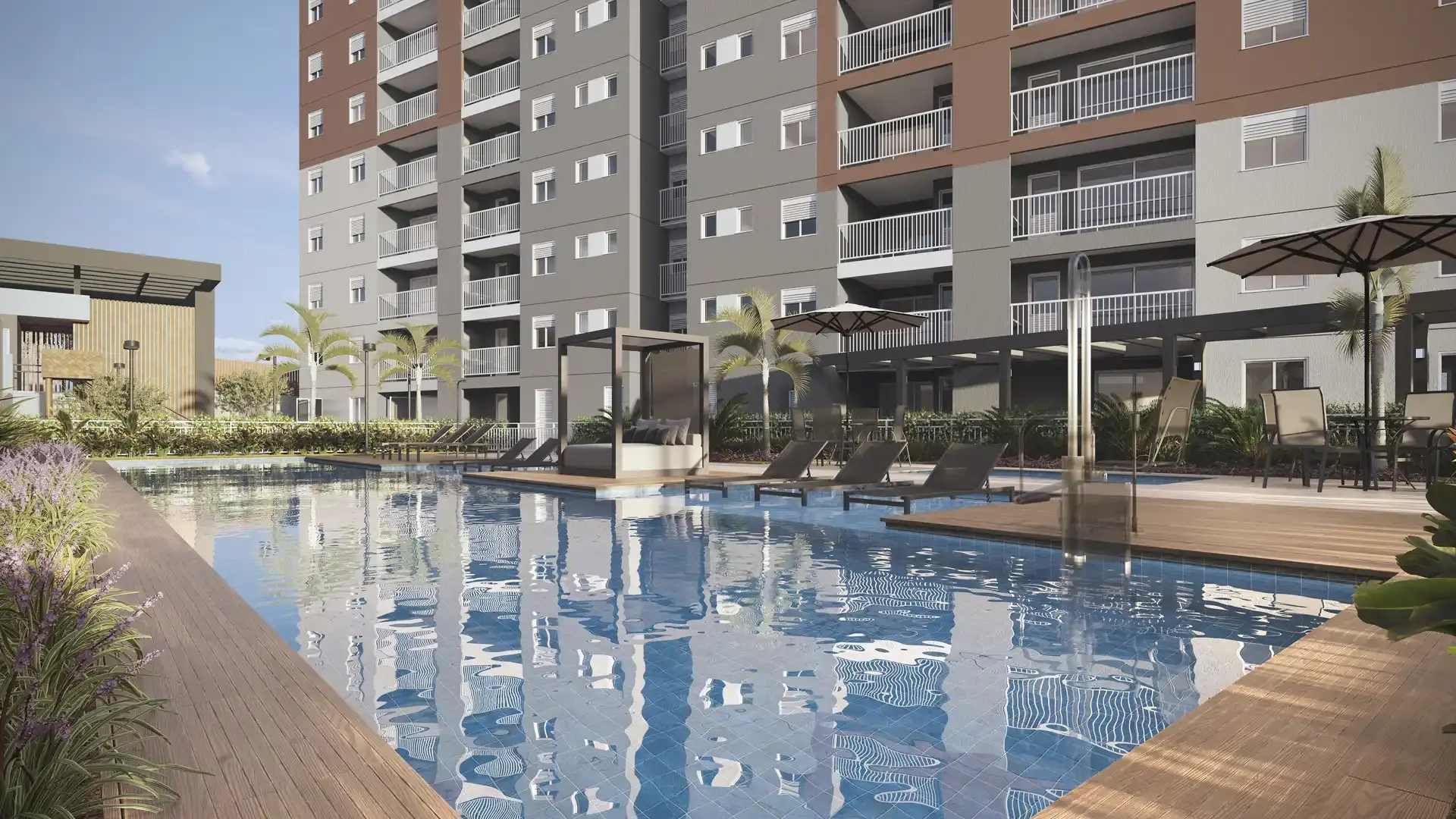 Piscina do Alentejo Residencial, em Campinas