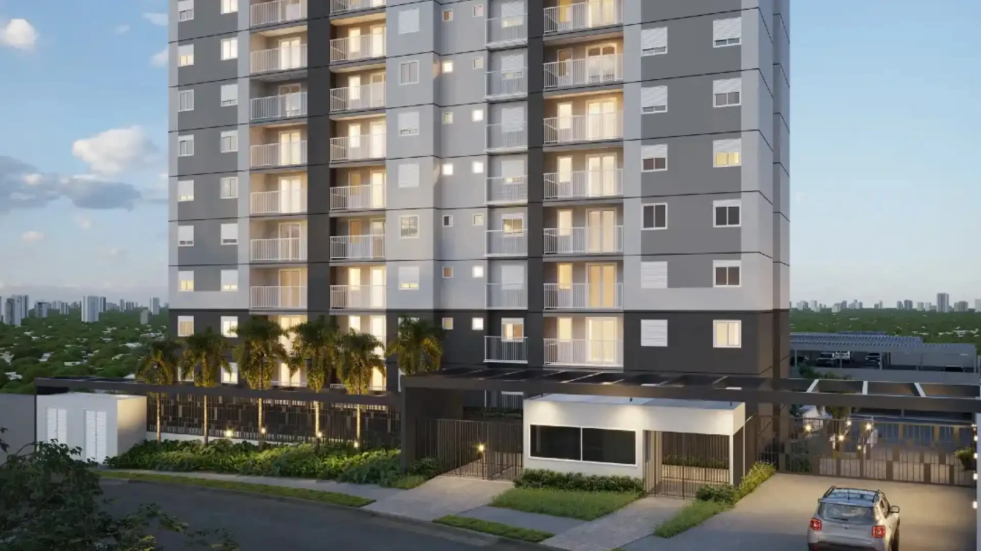 Fachada do Algarve Residencial, em Campinas