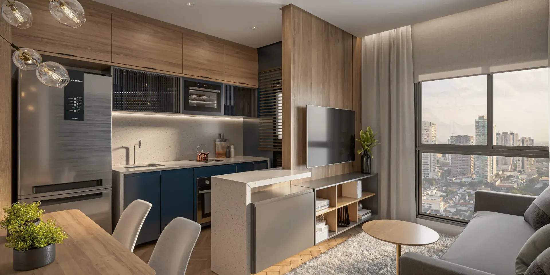 Decorado FIT (38,68 m²) do Hox Cambuí, em Campinas
