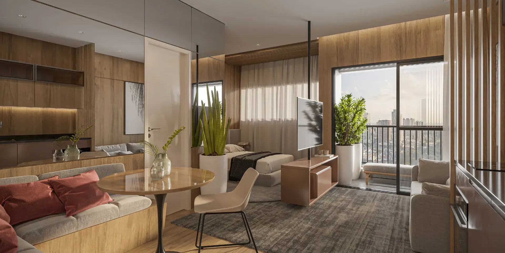 Decorado ONE (31,04 m²) do Hox Cambuí, em Campinas