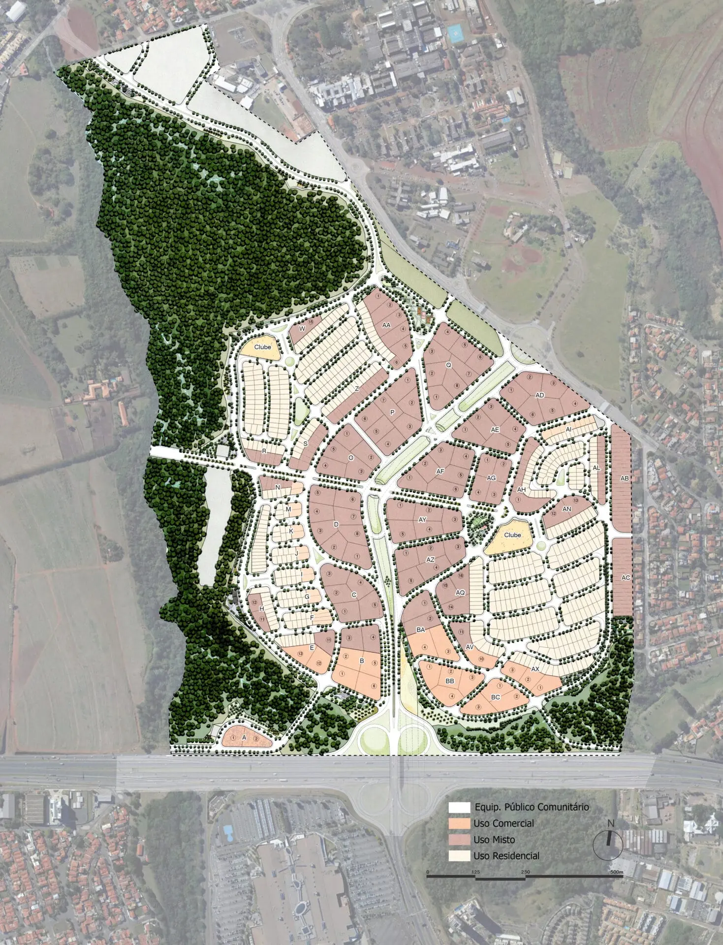 Planta Lotes Comerciais do Parque Alphaville Campinas