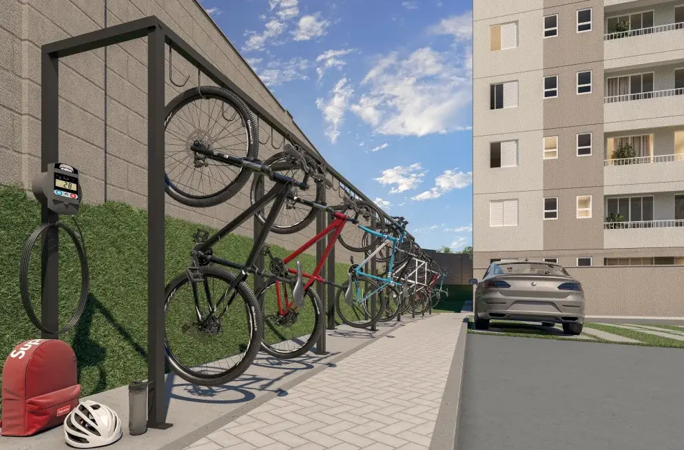Bicicletário do Parque Alto Mangará, em Campinas