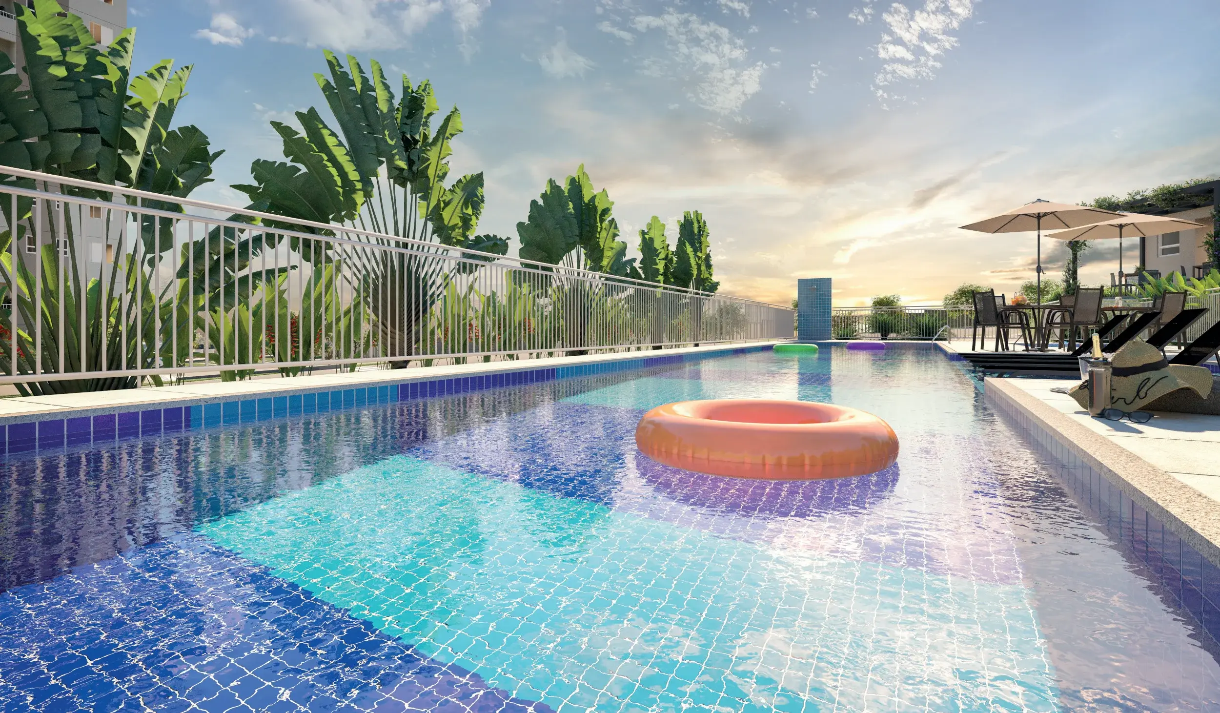Piscina do Parque Alto Mangará, em Campinas